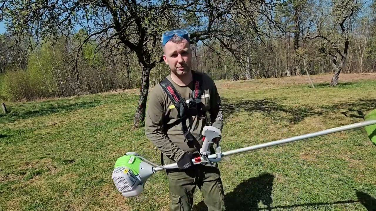 Мощный триммер с жестким приводом. REDVERG RD-GB255 смотреть онлайн