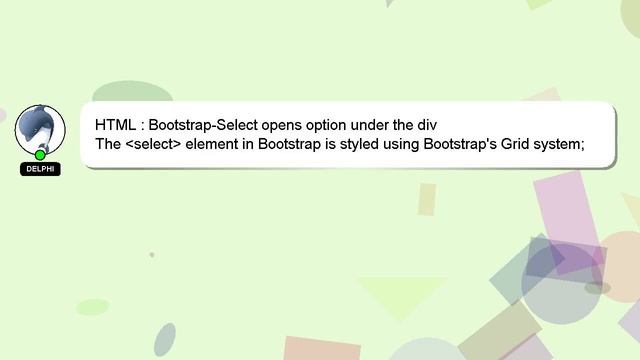 HTML : Bootstrap-Select opens option under the div смотреть онлайн