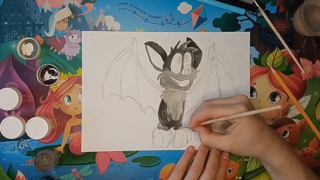 КАК просто нарисовать ЛЕТУЧУЮ МЫШЬ карандашом , гуашью и фломастерами / рисуем летучую мышку смотреть онлайн