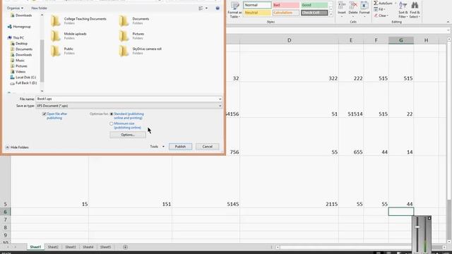 How to save workbook as an XPS document in Microsoft Excel 2013 смотреть онлайн