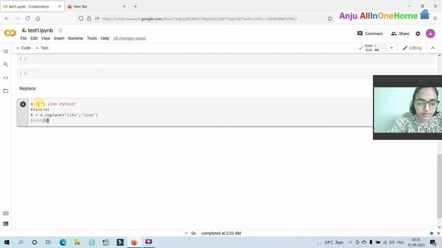 How to Replace a String in Python | Python String replace() Method | Python String Methods Example смотреть онлайн