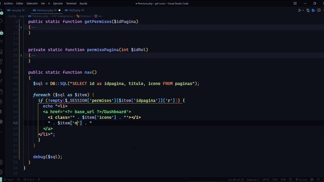 40 Crear Menu Dinamico en base a los permisos y roles - PHP POO MVC MYSQL FETCH JAVASCRIPT смотреть онлайн