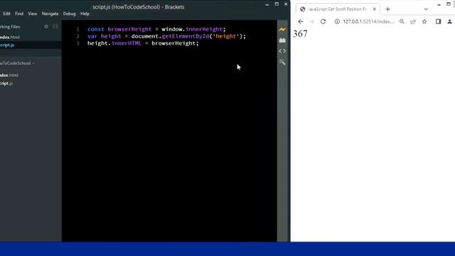 Get Scroll Position From Top using JavaScript [HowToCodeSchool.com] смотреть онлайн