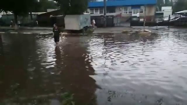 В Запорожье из-за дождя затопило спальный район: воды по колено, маршрутки объезжают через дворы смотреть онлайн