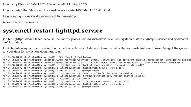 How to troubleshoot lighttpd service not starting up? смотреть онлайн
