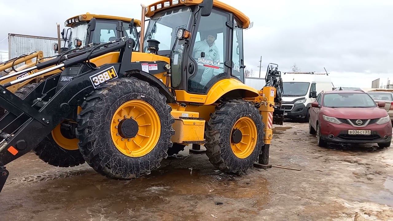 Отжимаемся на экскаваторе-погрузчике Shanmon смотреть онлайн