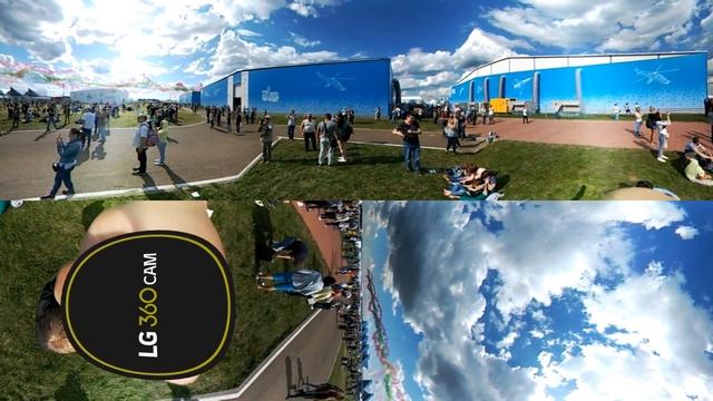 Авиашоу МАКС 2017 (360 градусов) пилотаж с красками смотреть онлайн