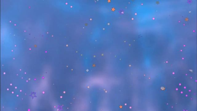 Фон-футаж. Разноцветные звезды на голубом фоне. Background for video смотреть онлайн