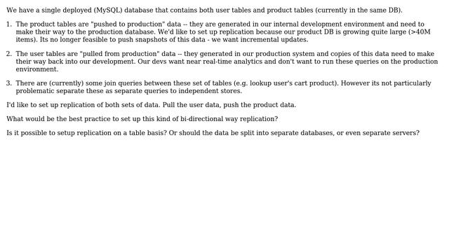 Databases: Single MySQL DB contains both push and pull data. Recommended path to replication? смотреть онлайн