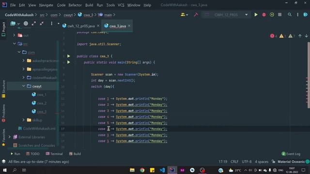 Program to display weekday between 1 to 7 using Switch case смотреть онлайн