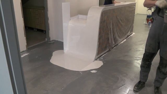 Наливной пол, полимерный пол, имитация мрамора, Клиника 9/10 смотреть онлайн