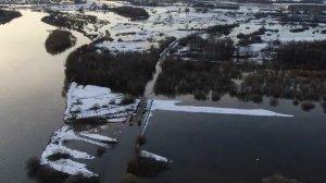 Видео разлива Клязьмы  с квадрокоптера ( Вязники) апрель 2022г.