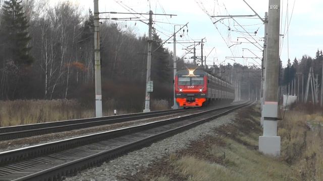 Электропоезд ЭД4М-0459 перегон Голицыно - Петелино смотреть онлайн