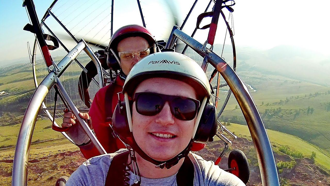 Полет на мотопароплане в Красноярске ,и тест видео Amkov 7000s смотреть онлайн