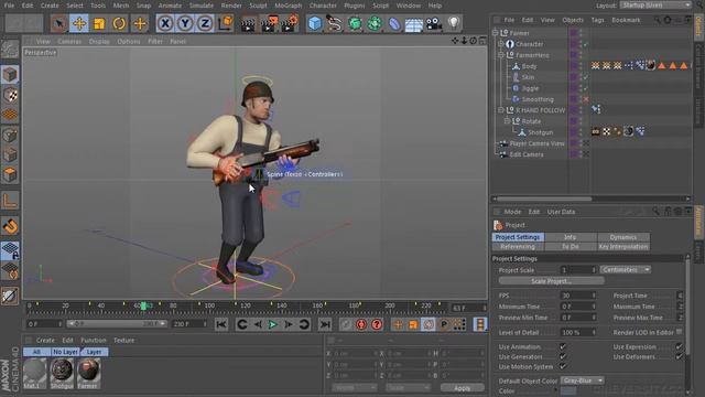 Biped Rigging for Games using Cinema 4D смотреть онлайн
