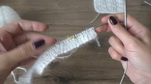 Ажурная французская кофточка из мохера. МК 1 часть. Горловина с планкой. Петля для пуговиц.