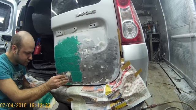 рихтовка спотерром задних дверей на ларгусе смотреть онлайн