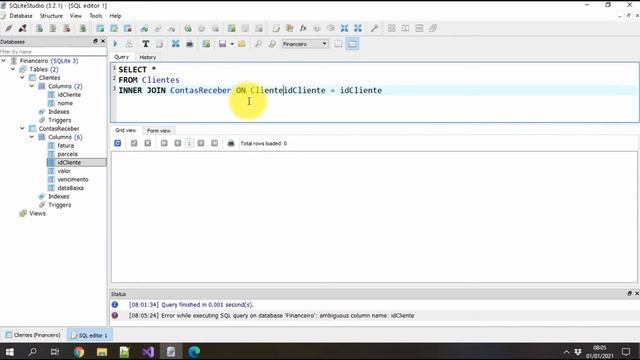 Junções - INNER JOIN - LEFT JOIN - SQLite3 com SQLiyeStudio. Video 9/11 смотреть онлайн