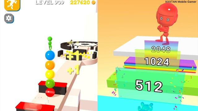Stack Rider Vs Man Run 2048???Big Max Levels Gameplay GH54 смотреть онлайн