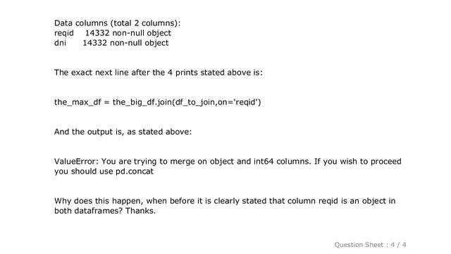 Pandas : Trouble with df.join(): ValueError: You are trying to merge on object and int64 columns смотреть онлайн