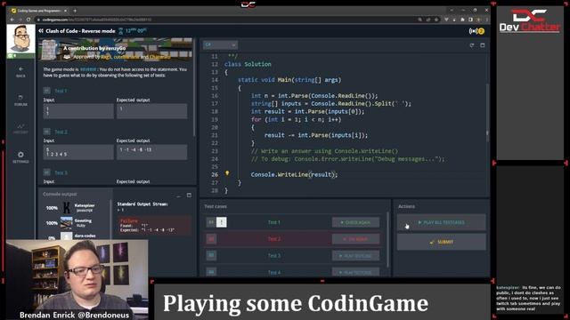 Live Coding - Playing some CodinGame in C# and dotnet - Ep 269 смотреть онлайн