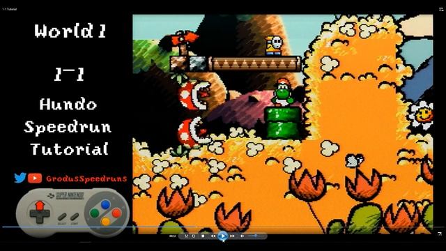 Yoshi's Island 1-1 100% Speedrun Tutorial смотреть онлайн