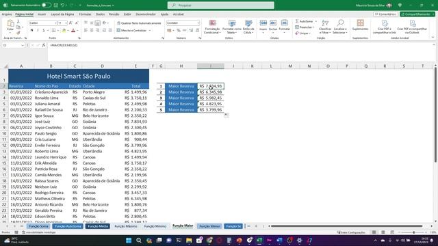 Curso de EXCEL BÁSICO - FUNÇÃO MAIOR e FUNÇÃO MENOR #6 смотреть онлайн