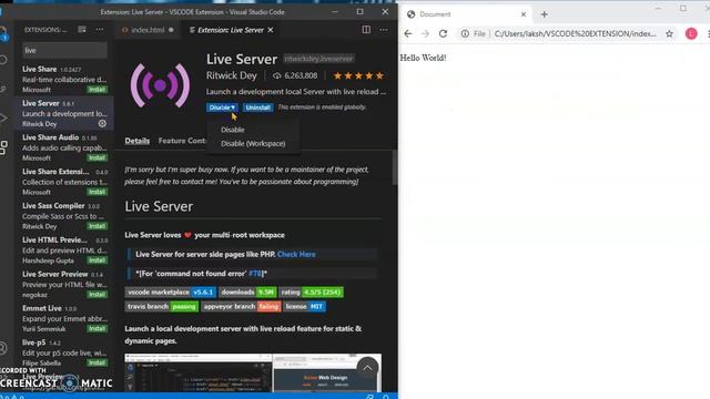 How to Enable Live Server in VSCODE смотреть онлайн