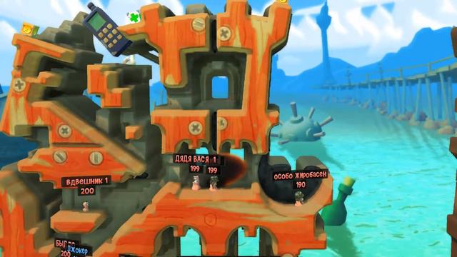 нежданный момент в игре WormsRevolution смотреть онлайн