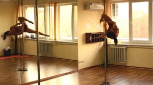 № 1 pole dance tutorial | самый легкий способ сделать флаг на пилоне с пола