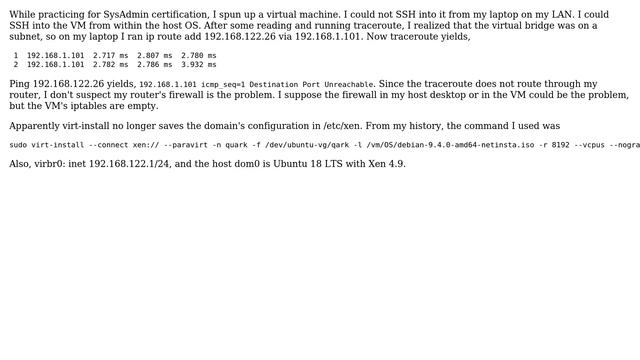 SSH into Xen Virtual Machine connection refused смотреть онлайн