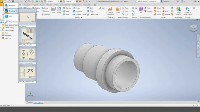 Autodesk Inventor 2023. Practice #7 смотреть онлайн