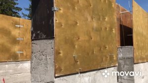 2й уровень опалубки для монолитного дома из пенобетона