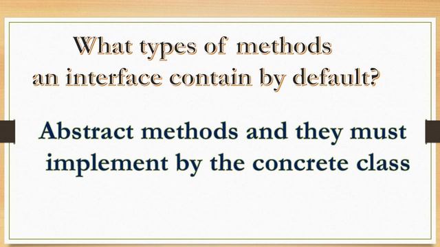 JAVA Interface one liner IMP Questions смотреть онлайн