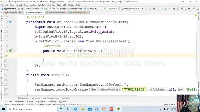 Runtime Permissions in Android Studio смотреть онлайн