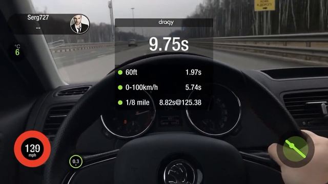 Skoda Yeti 1.8TSI Stage2+ AGP 0-100=5.7sec ; DQ250 Launch boost смотреть онлайн