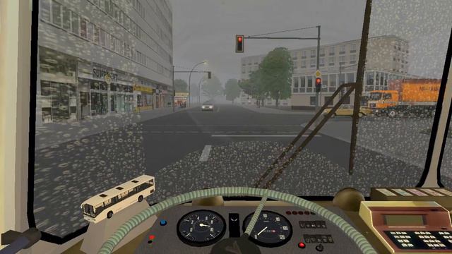 OMSI 2 - Лаз 695 н красный , маршрут 34 смотреть онлайн