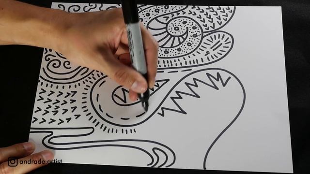 EASY Abstract Art: Satisfying Drawing ONLY with Sharpie смотреть онлайн