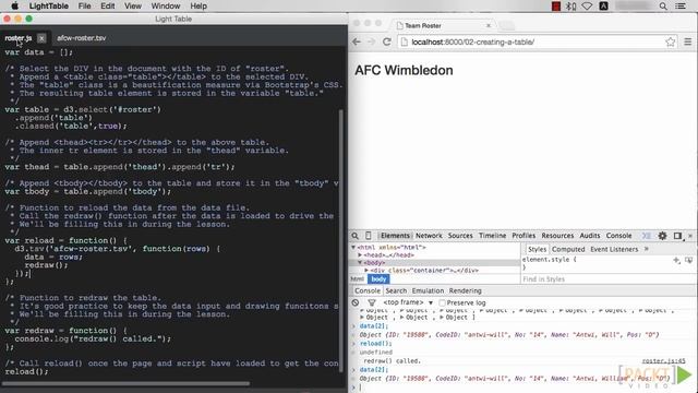Rapid D3.js Tutorial: Creating an HTML Table | packtpub.com смотреть онлайн