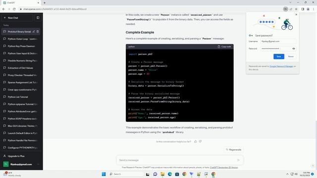 Using Python how do I get a binary serialization of my Google protobuf message смотреть онлайн