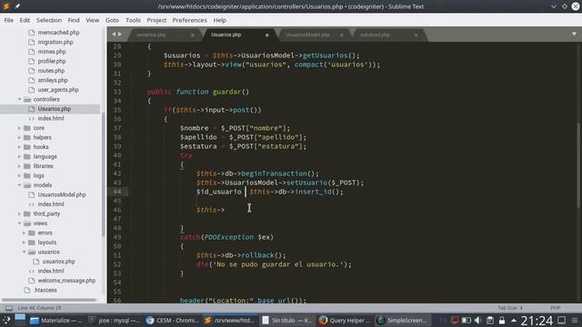 28 - Transacciones [CodeIgniter 3 - PHP 7]