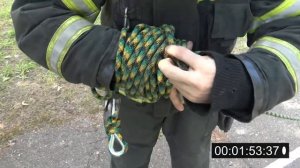 МЧС России/Норматив 2.3.1/Упаковка верёвки пожарной спасательной в чехол...