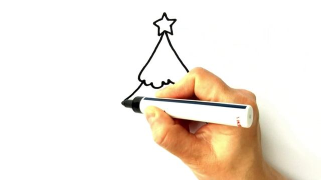 Как нарисовать новогоднюю елку смотреть онлайн