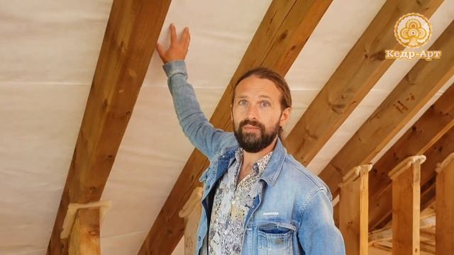 Строительство крыши и мансардного этажа бревенчатого дома с использованием выносного мауэрлата #Ке смотреть онлайн