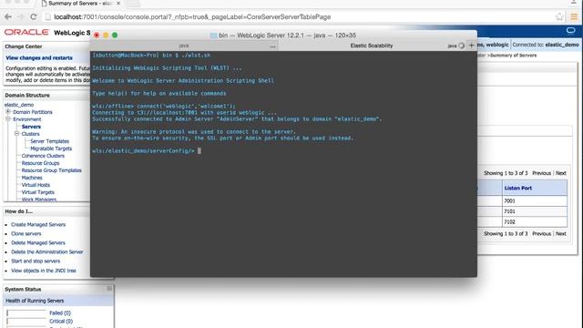 WebLogic Server 12.2.1 - Elastic Cluster Scaling with WLST смотреть онлайн