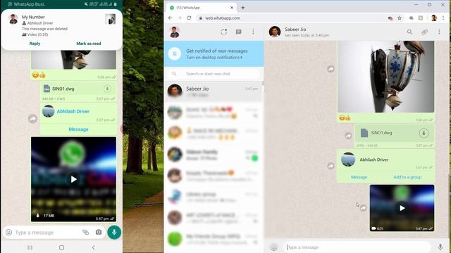 SENDING LARGE FILES USING WHATSAPP | WHATSAPP FOR WEB смотреть онлайн