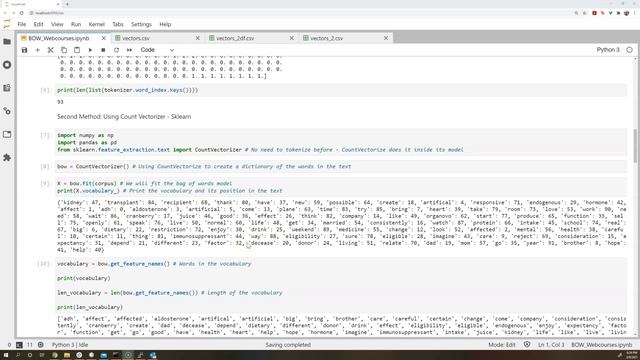 EIN 4912 - Bag of Words - Jupyter Notebook смотреть онлайн