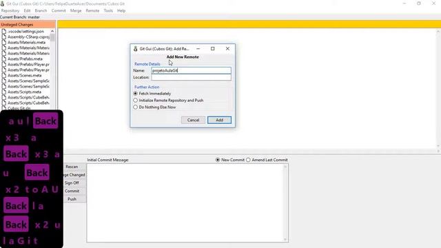 Unity + Git + Bitbucket - Comandos via Interface Gráfica (Git GUI) смотреть онлайн