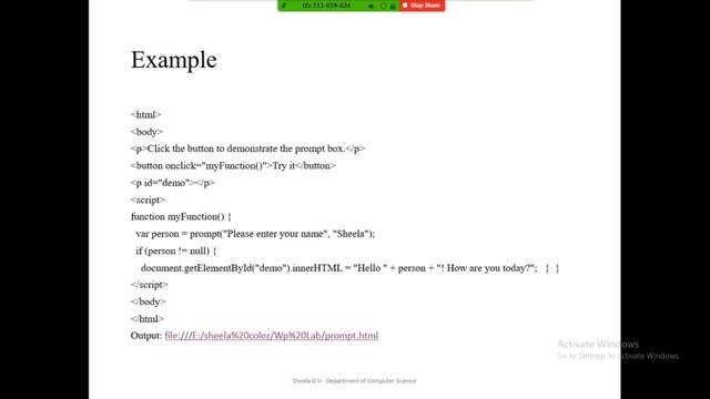 JavaScript-VI Sem BCA-Web programming-Prof- Sheela D V-SIMS смотреть онлайн