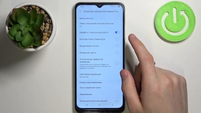 Как увеличить контрастность шрифта на Samsung Galaxy A22 5G смотреть онлайн